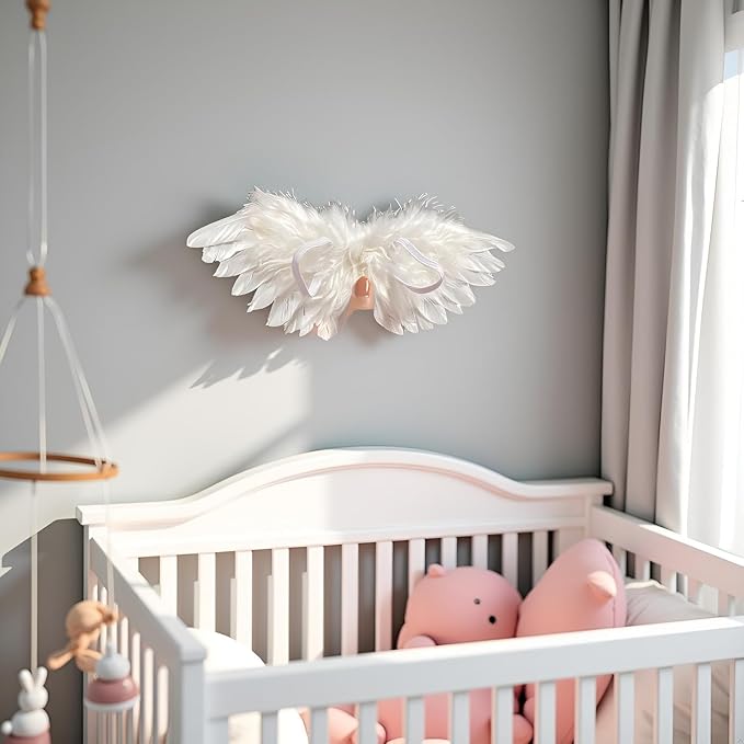 1 Pc White Mini White Angel Feather Wings Doll Feather Wings Photography Props - Image 4