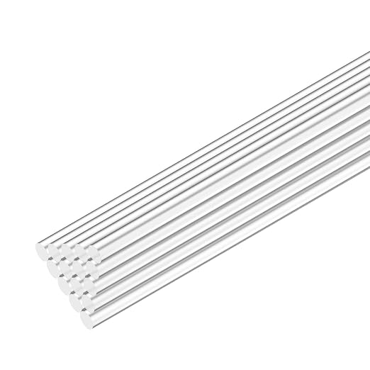 M METERXITY 15-Pack Acrylic Round Rods, 11.81 x 0.12 Inch/ 300 x 3 mm Clear by MMETERXITY