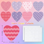 90 Pieces Heart Cutouts Paper Hearts Heart Shape Cards 5.5 Inches Large - Image 2