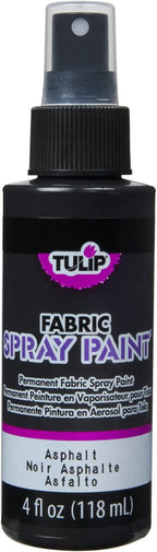 Tulip Fabric Paint, Permanent Spray on Paint, 4 fl oz Black Asphalt - Image 2