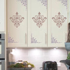 Damask Stencils for Walls 12inch Corner Border Stencil Large Texture Stencils - Image 5