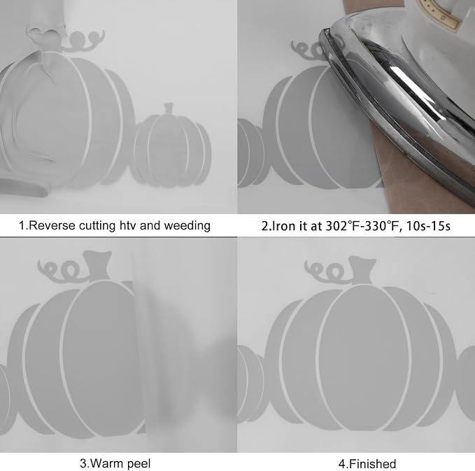 FUNKAKA Gray HTV Heat Transfer Vinyl Rolls, Adhesive HTV Vinyl - Image 5