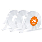 20 Rolls Double Sided Tape, Nano Tape, Transparent Adhesive Tape, Traceless by SUTOUG