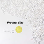 QEQEKAKA Sea Glass Stones for Crafts About 1LB White Glass Pebbles Gemstones - Image 2
