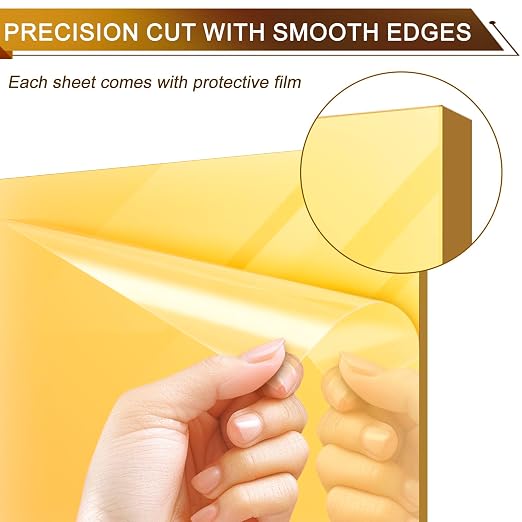 Gold Acrylic Mirror Sheet 11.8” x 11.8” x 1/8”, 2 Pack ALCCIFI Reflective - Image 7