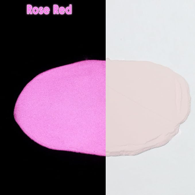 Matio Glow in The Dark Pigment Powder, 15g/0.5oz Rose Red Luminous Pigments | - Image 2
