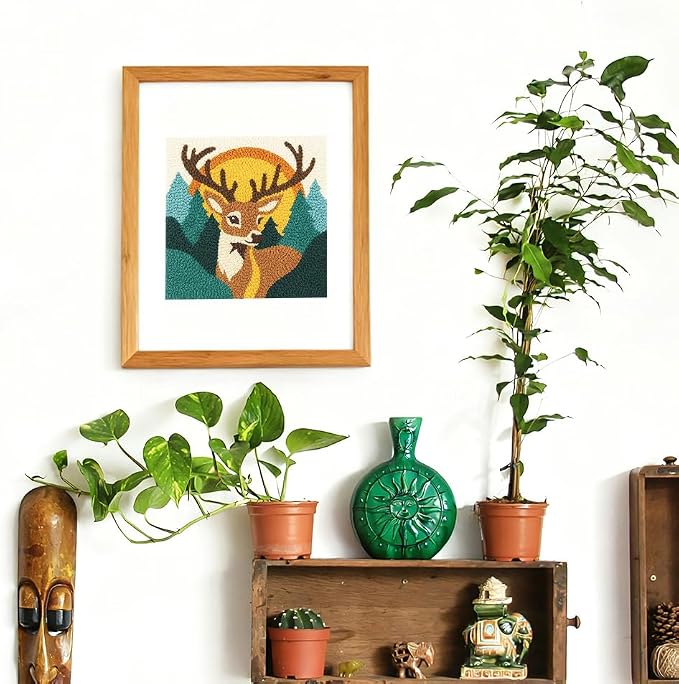 Doodlream Deer Forest DIY Punch Needle Embroidery Kit - Image 6