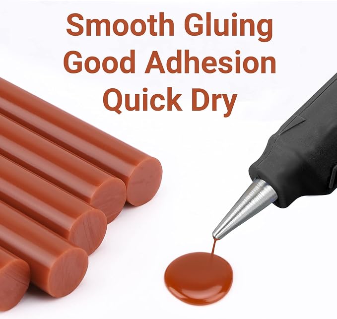 ENPOINT Brown Hot Glue Sticks Full Size - Image 5