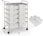 Giantex 10 Drawers Rolling Cart, Classroom Organizers, Storage Cart - Image 3