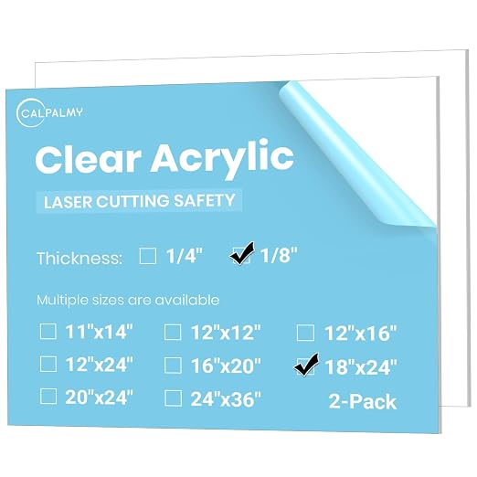 CALPALMY 18x24 Inch Clear Acrylic Sheet by CalPalmy