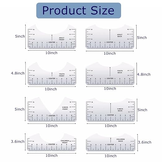 T-Shirt Ruler Guide for Vinyl Alignment, Tshirt Rulers to Center HTV Designs - Image 3