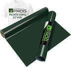 VINYL FROG Dark Green Heat Transfer Vinyl Roll 12" x5ft Matte HTV Vinyl | Dark by VINYLFROG