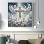 OJTOYART Cross-Angel Wings 5D Diamond Painting Kits - Image 4