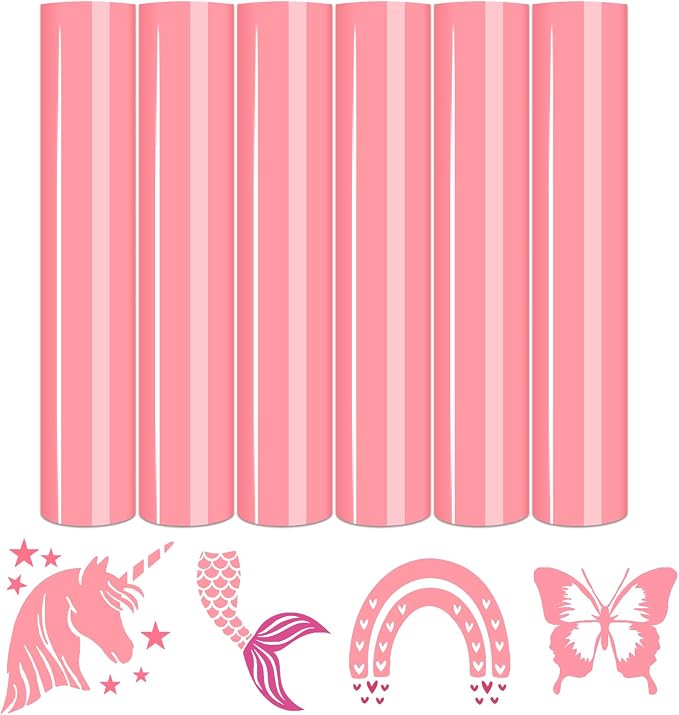 Tintnut Peach Pink Heat Transfer Vinyl, easy cut & weed, stretch washable by Tintnut