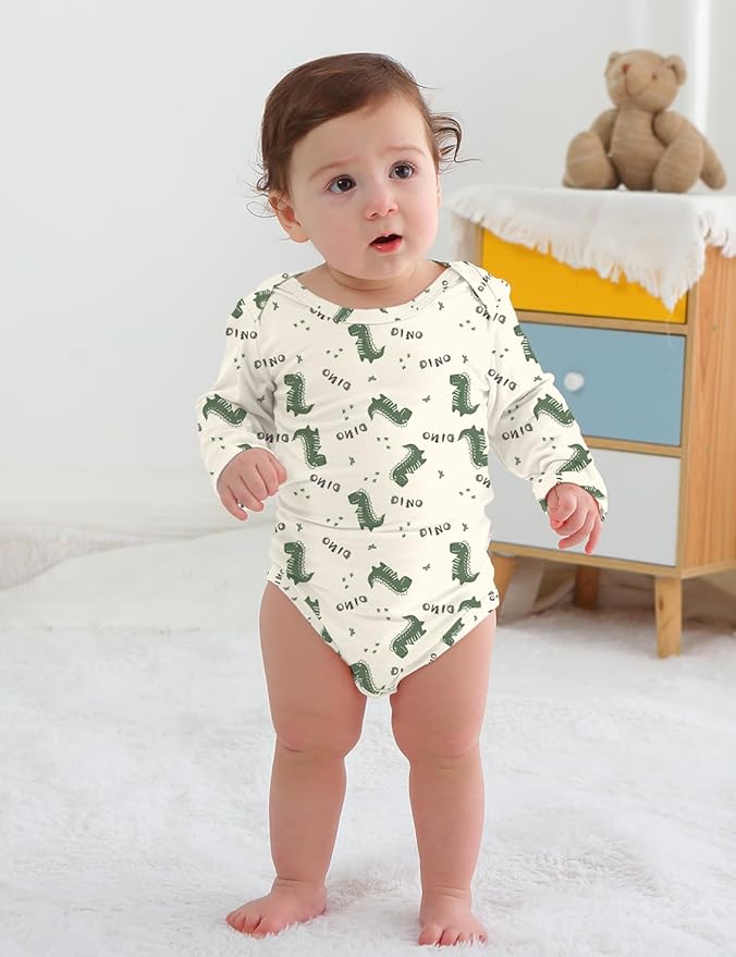 Jimonda Bamboo Baby Bodysuit Long Sleeve Infant Romper Soft Boy Girl Unisex Newborn Clothes One Piece Outfits Summer Fall