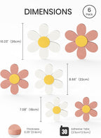 Fluxynara 6 PCS Daisy Felt Flower Wall Decor, Daisy Bulletin Board - Image 2
