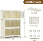 SAILUN 145Gal/579Qt Stackable Storage Bins Folding Collapsible Storage Bins - Image 4