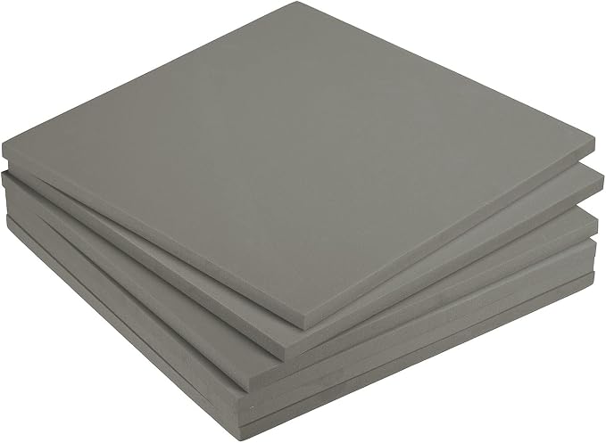 MECCANIXITY EVA Foam Sheets Light Grey 9.8 Inch x 9.8 Inch 10mm Thick Crafts by MECCANIXITY