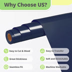 HTVRONT Navy Blue HTV Vinyl Roll - Image 3