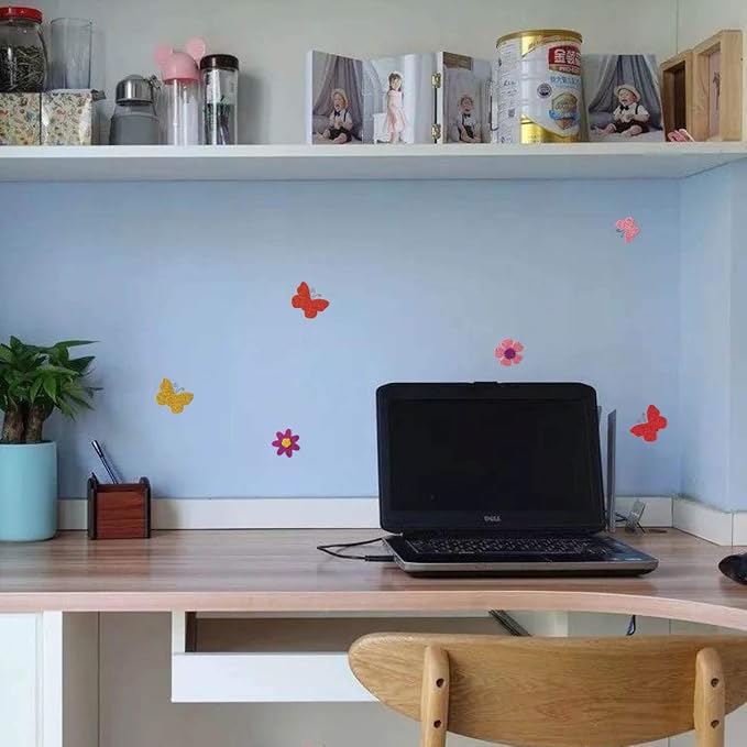Glitter Foam Flower and Butterfly Shapes Stickers, Self-Adhesive Stickers Kid's - Image 4