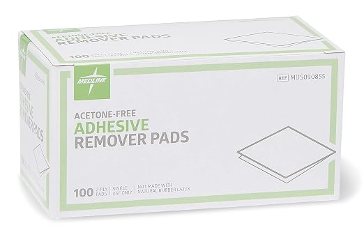 Medline Adhesive Remover Pads, Acetone-Free, Box of 100 - Image 3