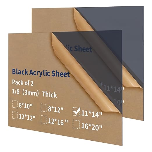 1/8 Thick 11 x 14 inch Acrylic Sheets by gdhwcxl