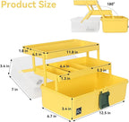 WEWLINE 13-Inch Art Box Sewing Storage Organizer 3-Layers Craft Storage - Image 2
