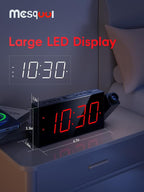 Mesqool Projection Alarm Clock, Loud Vibrating Alarm Clock - Image 2
