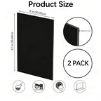 Translucent Black Acrylic Sheets 8 * 12 inch 1/8" Thick Transparent Cast - Image 2