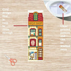 FREEBLOSS 6 Set Cross Stitch Bookmark Kit Stamped Cross Stitch Kit Street View - Image 3