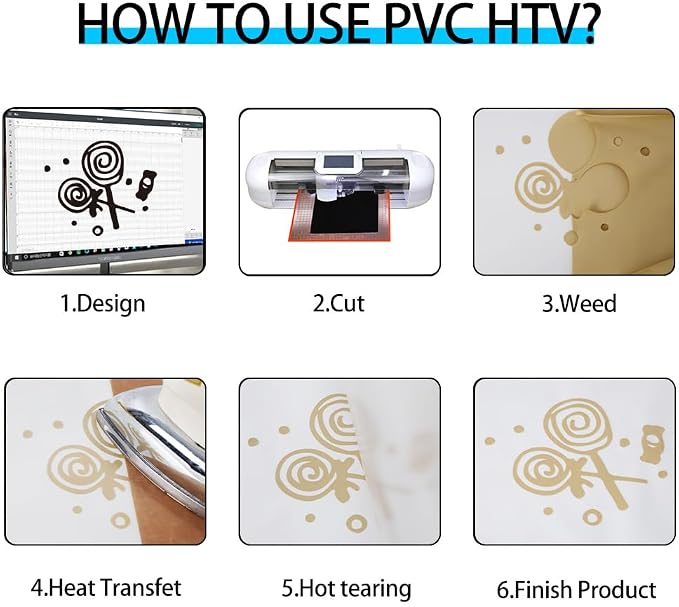 guangyintong Soil Golden Heat Transfer Vinyl HTV Rolls - Image 4