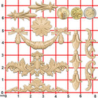 Silicone Mold for Polyclay Air Dry Clay Plaster Crafts Rococo Bow Swag - Image 4