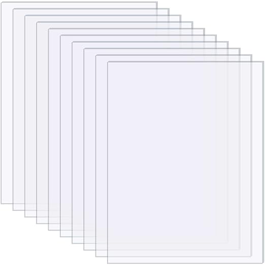 10 Pack 6" x 8" Clear Acrylic Sheet 0.04" Thick Plexiglass Sheet by IFAMIO