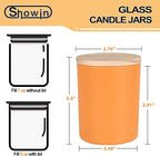 SHOWIN Thick Candle Jars for Making Candles 16 Pcs, 7 OZ Empty Jars - Image 3