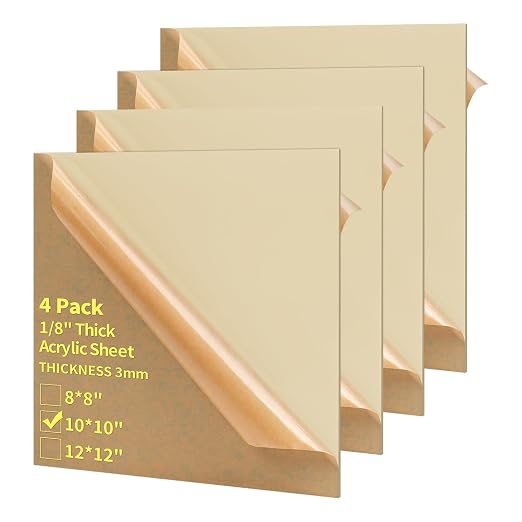 1/8 Thick 10 x 10 inch Acrylic Sheets by gdhwcxl