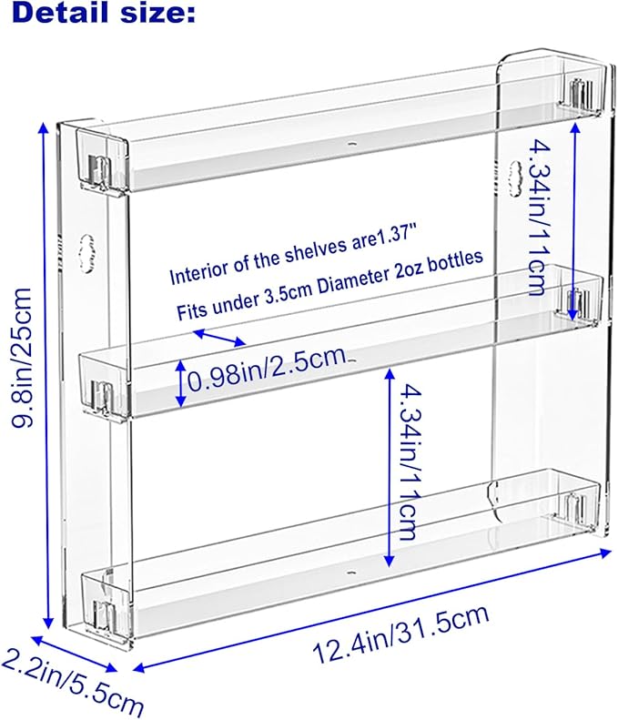 3 Tier Display Rack, Acrylic Craft Paint Storage Organizer, Miniature Holder - Image 2
