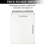 9" x 12" Sketch Book, Top Spiral Sketchbook, 100 Sheets Sketch Pad, Drawing - Image 2