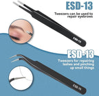 6 Pcs Precision Tweezers Set, Premium Anti-Static Stainless Steel Tweezer - Image 5