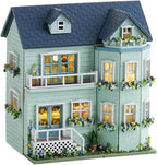 DIY Miniature House Kit, CUTEROOM Wooden Dollhouse Kit Mini House Making Kit by CUTEROOM