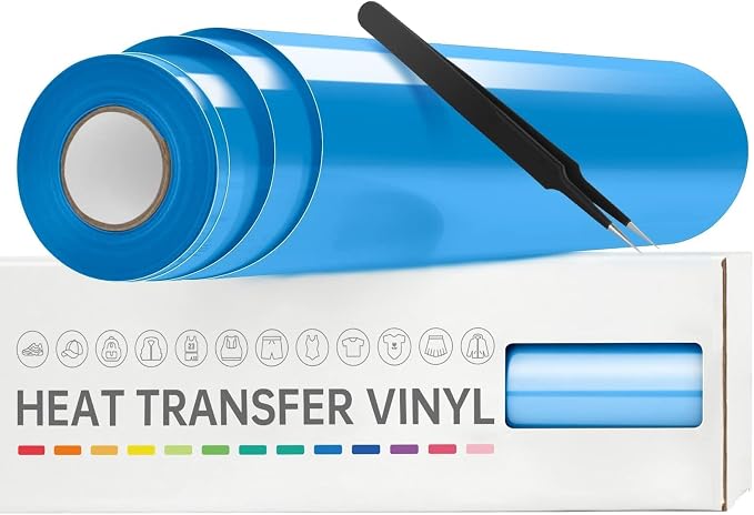VinylRus Heat Transfer Vinyl-12” x 25FT Iron on Vinyl Roll by VinylRus