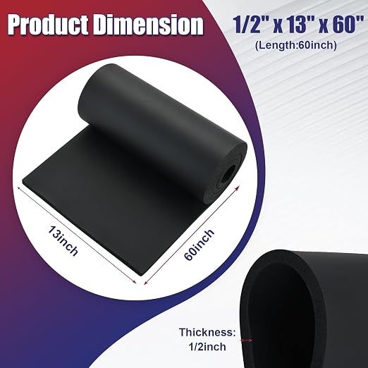 NYXOVA Neoprene Sponge Foam Sheet Roll, Closed Cell Foam Rubber Padding Without - Image 2