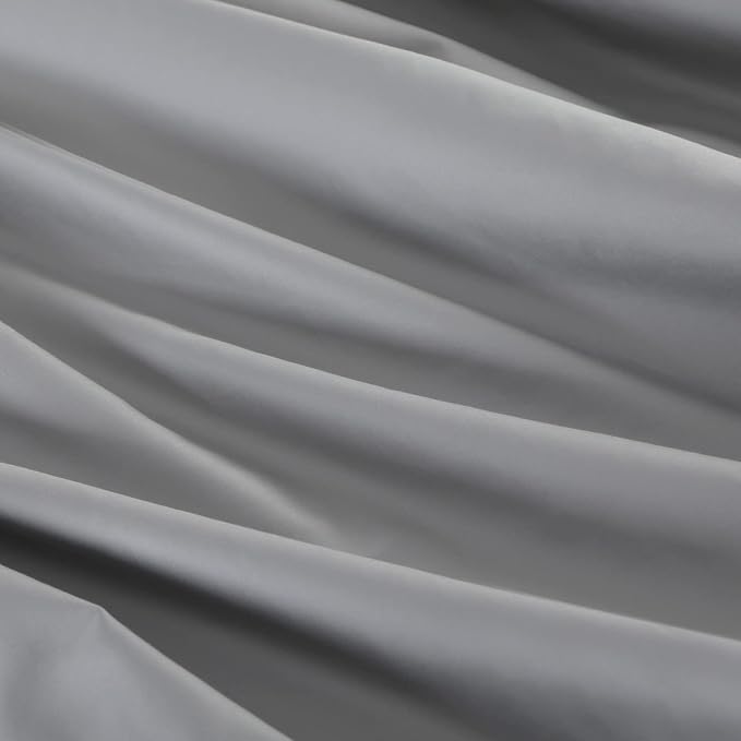 100% Egyptian Cotton Fitted Sheet CK Size Gray, 600 Thread Count 8-16" Deep - Image 9