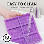 SJ Soap Molds 2 Packs, Oval and Rectangle 3D Honeycomb Silicone Soap Molds - Image 6