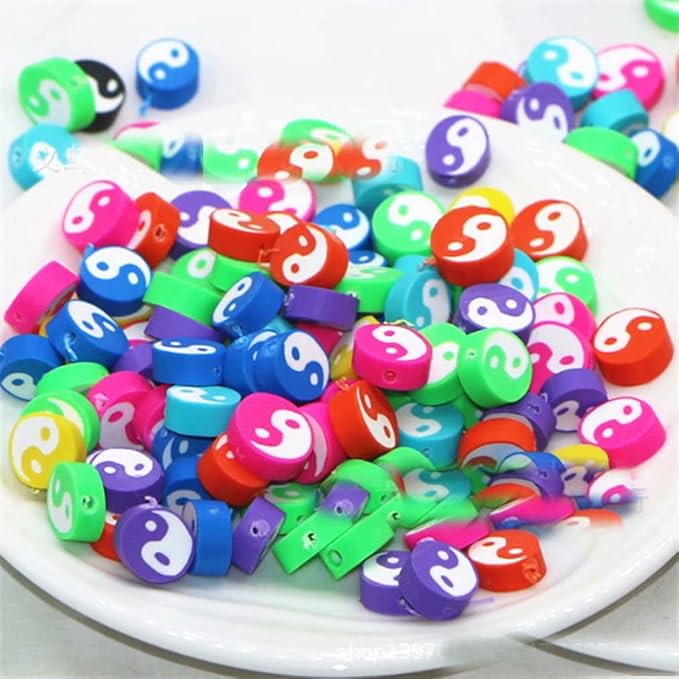 100pcs Mixed Polymer Clay Spacer Beads - Image 6