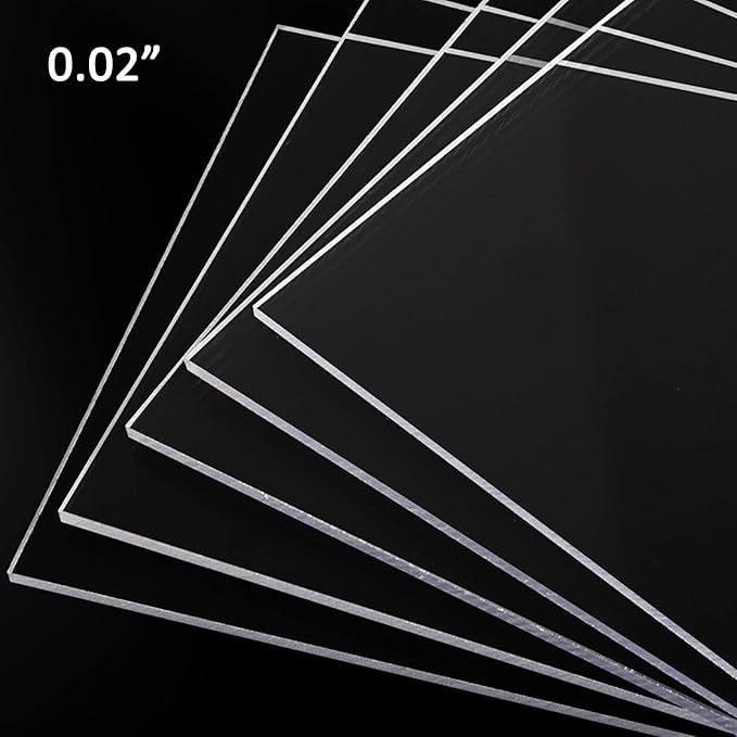 5 Pack 12x12x.02” Clear Plastic Sheet PET Flexible - Image 3