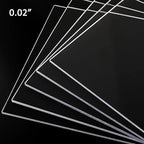 5 Pack 12x12x.02” Clear Plastic Sheet PET Flexible - Image 3