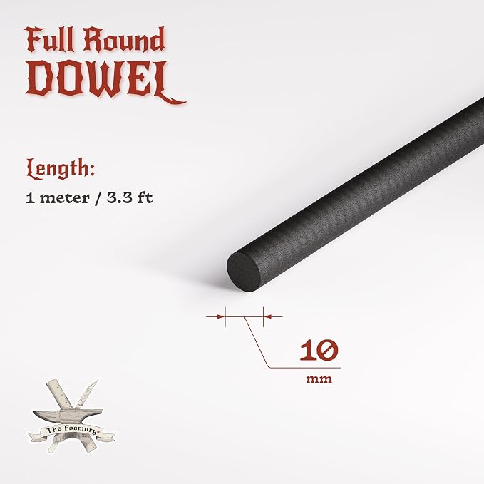 The Foamory's No Waste Full Round EVA Foam Dowels. 3 Pack 5-40mm x 1M - Image 3