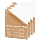 KINLINK 18x24 Plexiglass Sheets 1/8 inch Thick - 3mm White Cast Acrylic Sheet by KINLINK