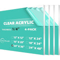 CALPALMY 24 x 36 Clear Acrylic Sheet Plexiglass 1/4" Thick; Use by CalPalmy