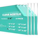 CALPALMY 24 x 36 Clear Acrylic Sheet Plexiglass 1/4" Thick; Use by CalPalmy